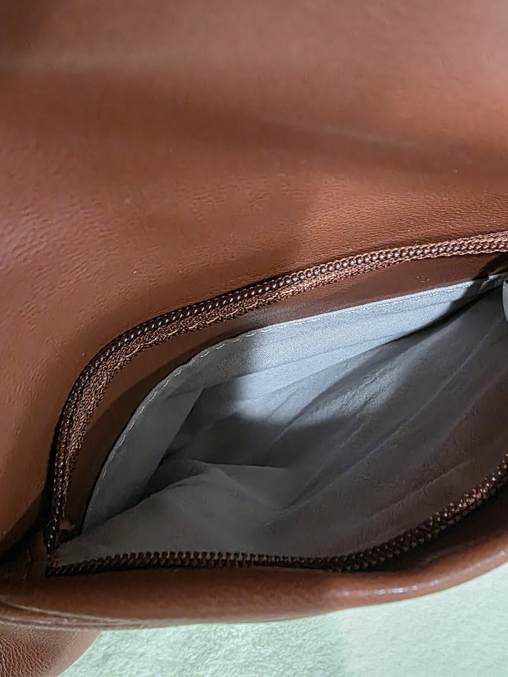 Black And Brown Crescent Crossbody Bag - Leather Sash Bag - Picture 4 of 10